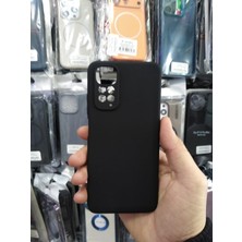 Elixem Xiaomi Note 11S Note 11 Uyumlu Siyah Rubber Silikon Esnek Kamera Korumalı Kılıf