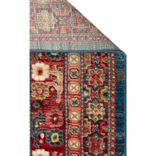 Akbel Halı Kybele Kyb 05 Navy Kırmızı Klasik Yıkanabilir Otantik Salon ve Oturma Odası Halısı