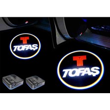 Sm Motors Tofaş Araçları Için Pilli Yapıştırmalı / Esafe Sensörlü Kapı Altı Led Logo / Projektör