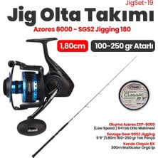 Savage Gear Sgs2 Jigging 1.80M 100-250 gr Tek Parça- Okuma Azores ZXP-8000 Olta Makinesi Jig Set 19