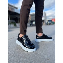 KB-703 Kuback Siyah Rugan Lastikli Günlük Erkek Ayakkabı