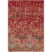 Akbel Halı Kybele Kyb 01 Kırmızı - Klasik Yıkanabilir Sıcak Tonlara Sahip Otantik Salon ve Oturma Odası Halısı