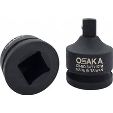 OSAKA 3/4 Fx 1/2 M Darbeli Havalı Lokma Adaptörü - Lokma Düşürücü