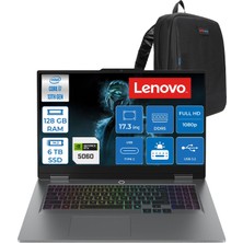 Lenovo Loq 17IRX10 Intel Core I7 13700HX 128GB Ddr5 6tb SSD RTX5060 8gb 115W Freedos 17.3 Inç Fhd (1920X1080) IPS 300NITS 165HZ 100% Srgb Taşınabilir Bilgisayar W83JH00BQTRF53 + Zetta Çanta