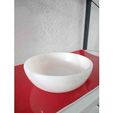 Ecay Mermer Ürünleri Doğal Mermer Beyaz Kase Tabak