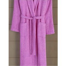 Karani Home Büyük Beden Şalyaka Cepli Gri Bornoz