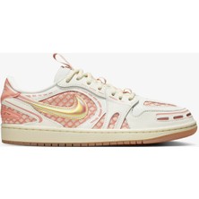 Nike Air Jordan 1 Method Of Make Low V3 Leather Womens Sneaker Hakiki Deri Kadın Günlük Spor Ayakkabı Krem