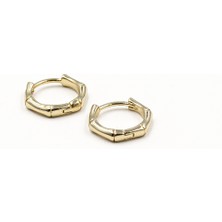 Sose Moda Kemik Model Halka Küpe - Xuping Gold, Anti-Alerjik, 13 mm