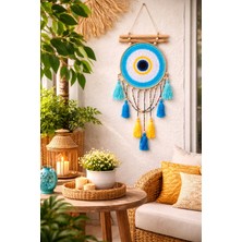 Makromenis Nazarlık Düşkapanı Nazar Boncuğu Kapı Süsü Duvar Süsü Dreamcatcher