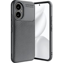 Techno Guru Honor 400 Kılıf Karbon Desenli Şık Darkon Premium Silikon Kapak-Gri