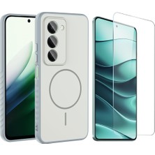 Vendas Xiaomi Redmi 15 Kılıf M-Safe Şarj Özellikli Zore Tea Kapak + Temperli Cam Ekran Koruyucu