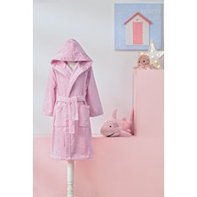 Özdilek 15 Yaş Kız Çocuk Kapüşonlu Kadife Pamuk Bornoz-Unicorn Pembe