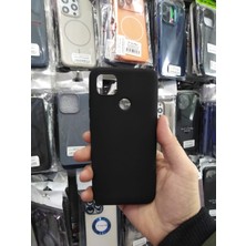 Elixem Xiaomi Redmi 10A Uyumlu Siyah Rubber Silikon Esnek Kamera Kısmı Açık Kılıf