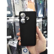 Elixem Xiaomi Redmi 13 Uyumlu Siyah Rubber Silikon Esnek Kamera Korumalı Kılıf