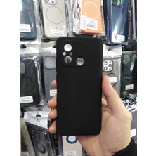 Elixem Xiaomi Redmi 12C Uyumlu Siyah Rubber Silikon Esnek Kamera Korumalı Kılıf