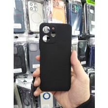 Elixem Xiaomi Redmi 12 Uyumlu Siyah Rubber Silikon Esnek Kamera Korumalı Kılıf