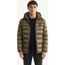 D1fference İçi Astarlı Cepli Kapüşonlu Jel Elyaflı Su ve Rügar Geçirmez Erkek Kışlık Mont