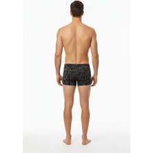 İki Yıldız Erkek Likralı Baskı Desenli Boxer  BGL-ST05008