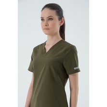 Almesta Premium Fara Cerrahi Üst - Haki Yeşil