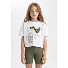 DeFacto Disney Prenses Bisiklet Yaka Kısa Kollu Tişört Kız Çocuk C5944A824HS