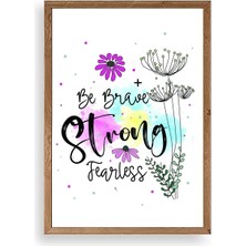 Yazline Global Motto Ahşap Çerçeveli Tablo 23 x 30