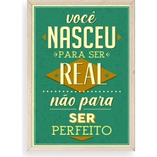 Yazline Global Motto Ahşap Çerçeveli Tablo 30 x 42