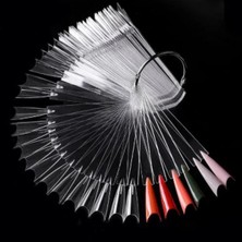 Qnail Professional 50'li Kartela Tips Ters Uç Şefaf Renk