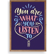 Yazline Global Motto Ahşap Çerçeveli Tablo 17 x 23