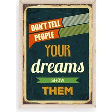 Yazline Global Motto Ahşap Çerçeveli Tablo 30 x 42