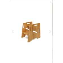 Yazline Global Çocuk / Yetişkin Montessori Ahşap Basamak, Yükseltici, Tabure