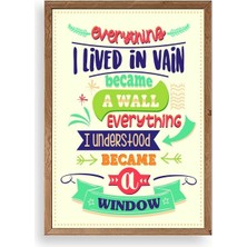 Yazline Global Motto Ahşap Çerçeveli Tablo 23 x 30