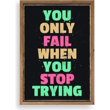 Yazline Global Motto Ahşap Çerçeveli Tablo 50 x 70