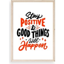 Yazline Global Motto Ahşap Çerçeveli Tablo 30 x 42