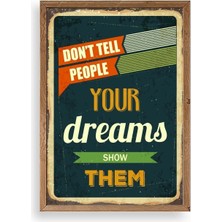 Yazline Global Motto Ahşap Çerçeveli Tablo 30 x 42