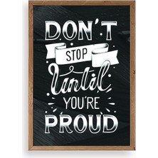 Yazline Global Motto Ahşap Çerçeveli Tablo 50 x 70