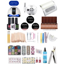 Qnail Professional Uno Kalıcı Oje - Protez Tırnak Seti(Freze Uv/led Aksesuar Full Parça Set)