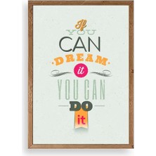 Yazline Global Motto Ahşap Çerçeveli Tablo 23 x 30