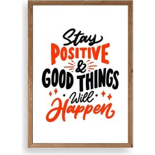 Yazline Global Motto Ahşap Çerçeveli Tablo 30 x 42