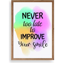 Yazline Global Motto Ahşap Çerçeveli Tablo 23 x 30