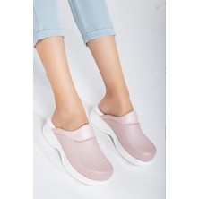 Shoemix Kadın Hakiki Deri Pembe Ortopedik Hemşire,doktor,veteriner,dentist,öğretmen,aşçı,gastro Sabo Terlik
