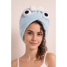 Katia & Bony Göz Aksesuarlı Havlu Bone Mavi