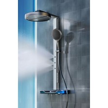 Oxy Aqua Avalon Spa Akıllı Robot Duş Seti - Piyano Dijital LED Göstergeli Termostatik Tepe Duş Seti