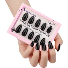 Takma Takma MKBD1733 Kısa Badem 30'lu Tekrar Kullanılabilir Protez Takma Tırnak