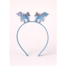 Kız Çocuk Unicorn Işıltılı Taç Mavi