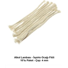 Atel-San Alkol Lambası - Ispirto Ocağı Fitili - C / 10’lu Paket - Çap: 4 mm