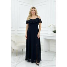 Florance Tekstil Büyük Beden Eleni Abiye Elbise