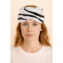 Zebra Desenli Göz Uyku Bandı