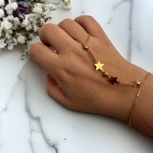 ALS Tasarım Dünyası Kadın Çelik Gold Renk Yıldız Şahmeran