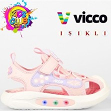 Vicco Rocket Işıklı Ortopedik Çocuk Spor Sandalet Kız Çocuk İçin Eva Malzemeden