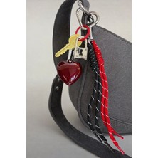 Kırmızı Kalp Charm Anahtarlık